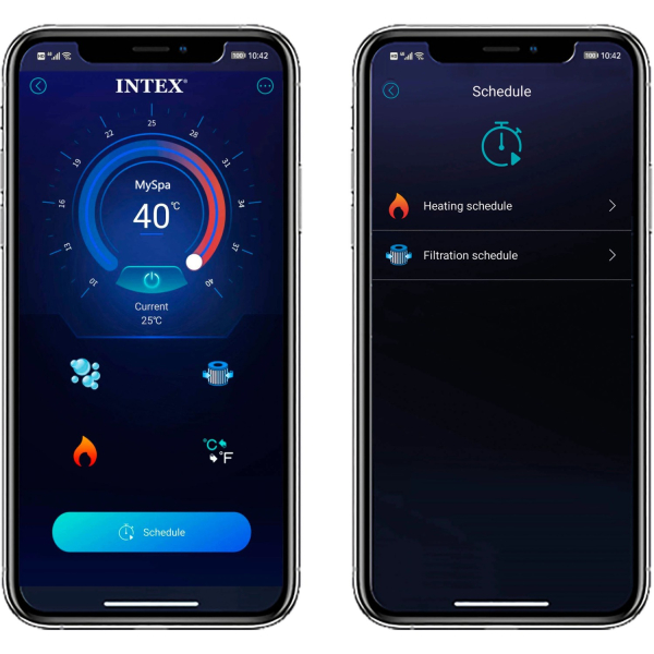 Intex Whirlpool PureSpa Glow Deluxe 4 Personen LED Multicolor